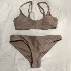 Aerie gold shimmer bikini